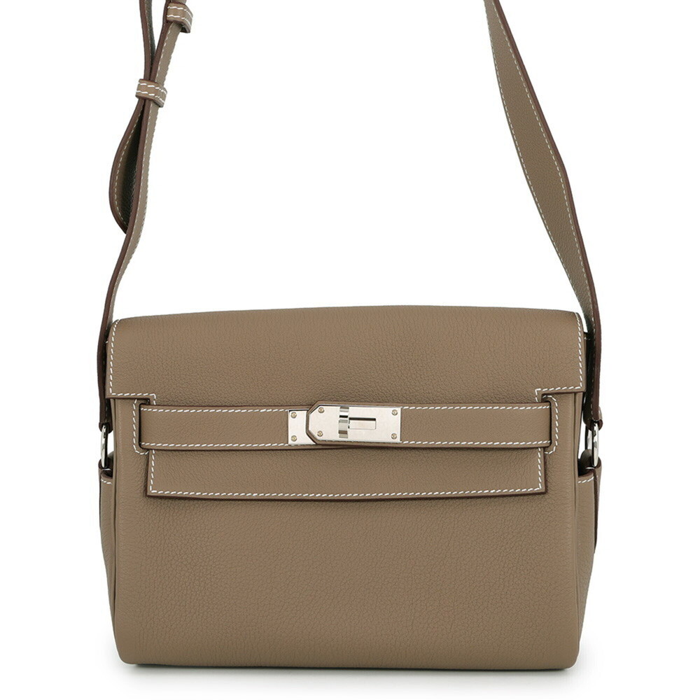 Hermes Kelly PM Etoupe Evercolor G stamp HERMES handbag